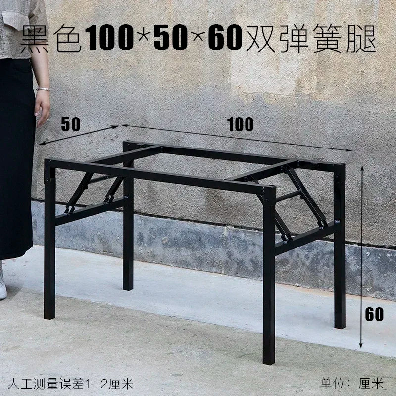 support table pliable métal noir robuste structure moderne pieds fer