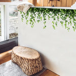 décoration murale feuilles vigne autocollant pvc naturel bohème minimaliste chambre tronc arbre