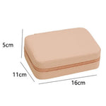 boîte bijoux velours moderne compartiments portable fermeture glissière noir vert beige