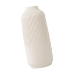 vase moderne minimaliste plastique blanc crème rainures verticales décoration table chambre coucher