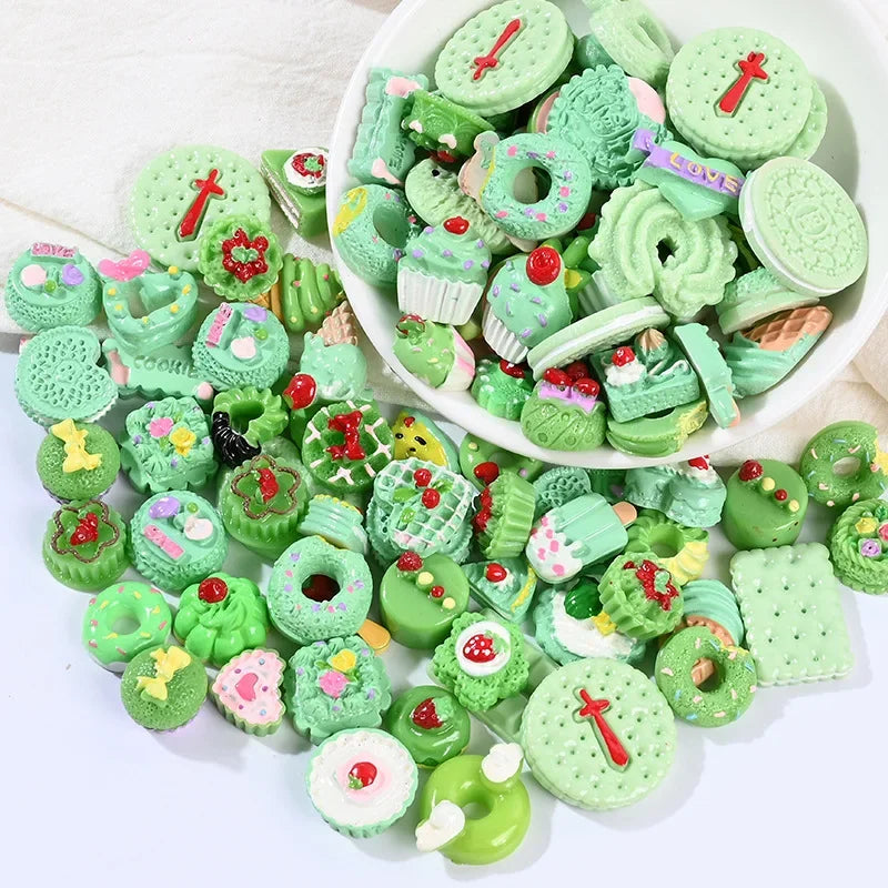 miniatures gâteaux bonbons rose vert bleu transparentes décoratives occasionnelles noël valentin mariage anniversaire
