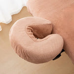 coussin voyage velours doux rose bleu gris confortable sans electricité relaxation