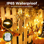 guirlande lumineuse led blanc chaud moderne télécommande étanche adhésif noël fête mariage