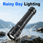 torche rechargeable led ultra puissante 300w lumineuse survie camping travail