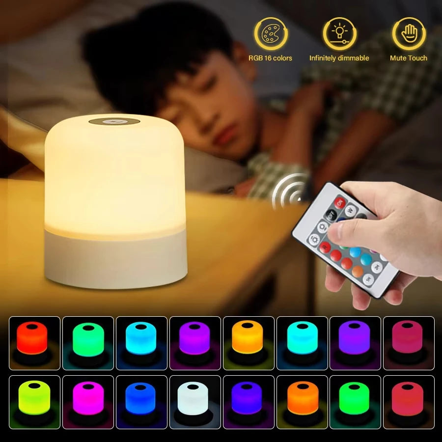 lampe chevet tactile rechargeable trois couleurs écran blanc gris moderne minimaliste