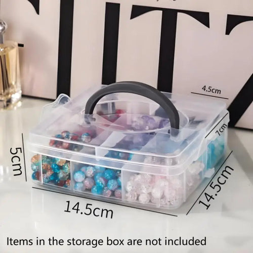 boîte rangement transparente velours multicolores ajustable empilable compartiments modernes poignée pratique