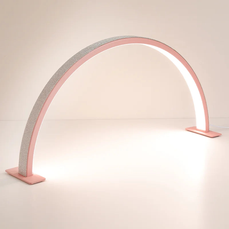 lampe table moderne blanc rose gris brillante étude chambre coucher soins beauté