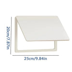 panneau électrique moderne blanc 25cm 20cm fixation plat lisse