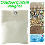 rideaux extérieurs sacs lest beiges clips métalliques tissu opaque pergola gazeboextérieur
