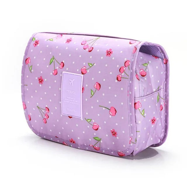 sac toilette voyage crochet suspension poignée rangement cosmétiques salle bain