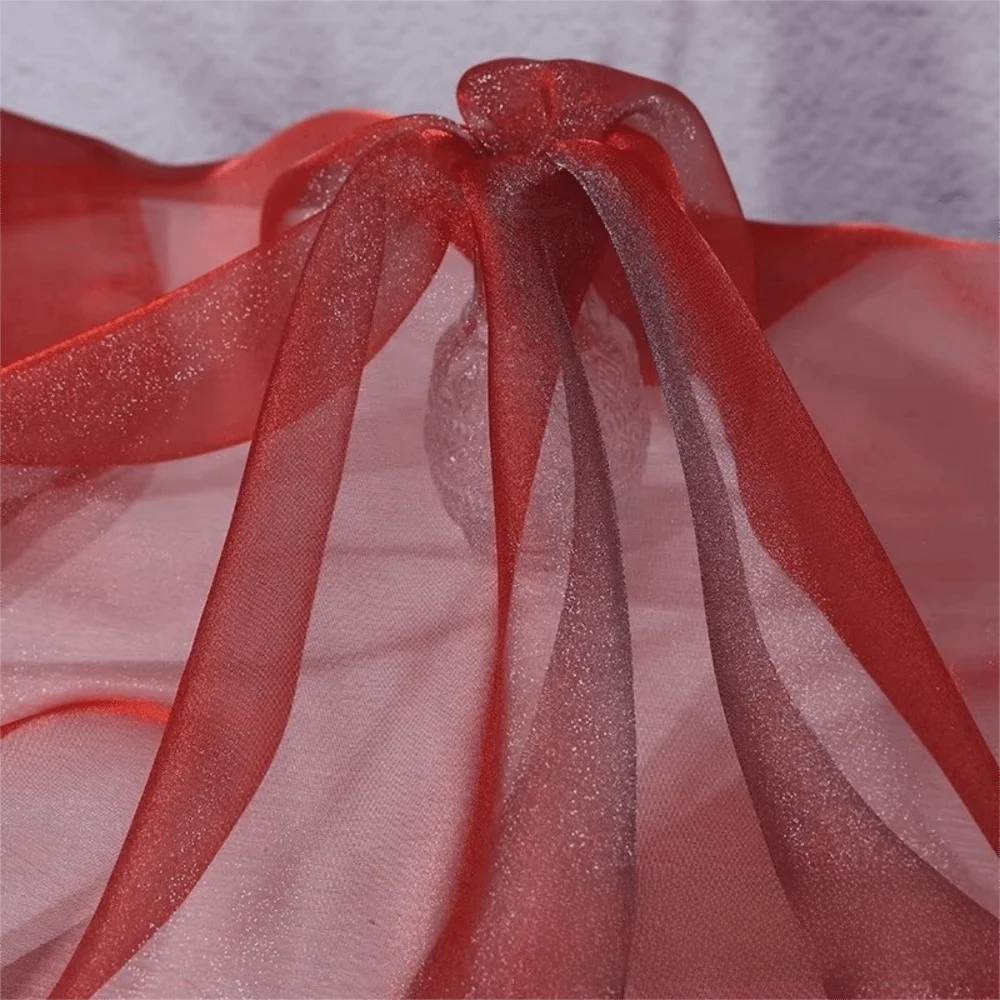 tissu polyester pailleté rouge doré beige rose élégant brillant translucide femme adulte