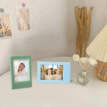 cadre photo moderne minimaliste adhésif vert bleu rose blanc noir imprimé photographique opaquet unisexe