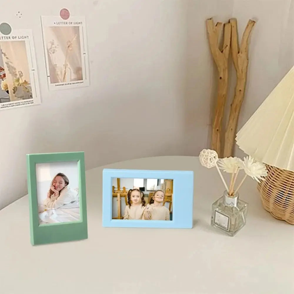 cadre photo moderne minimaliste adhésif vert bleu rose blanc noir imprimé photographique opaquet unisexe