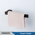 accessoires salle bain noir moderne ensemble porte serviettes papier toilette brosse dents móc cosmétiques