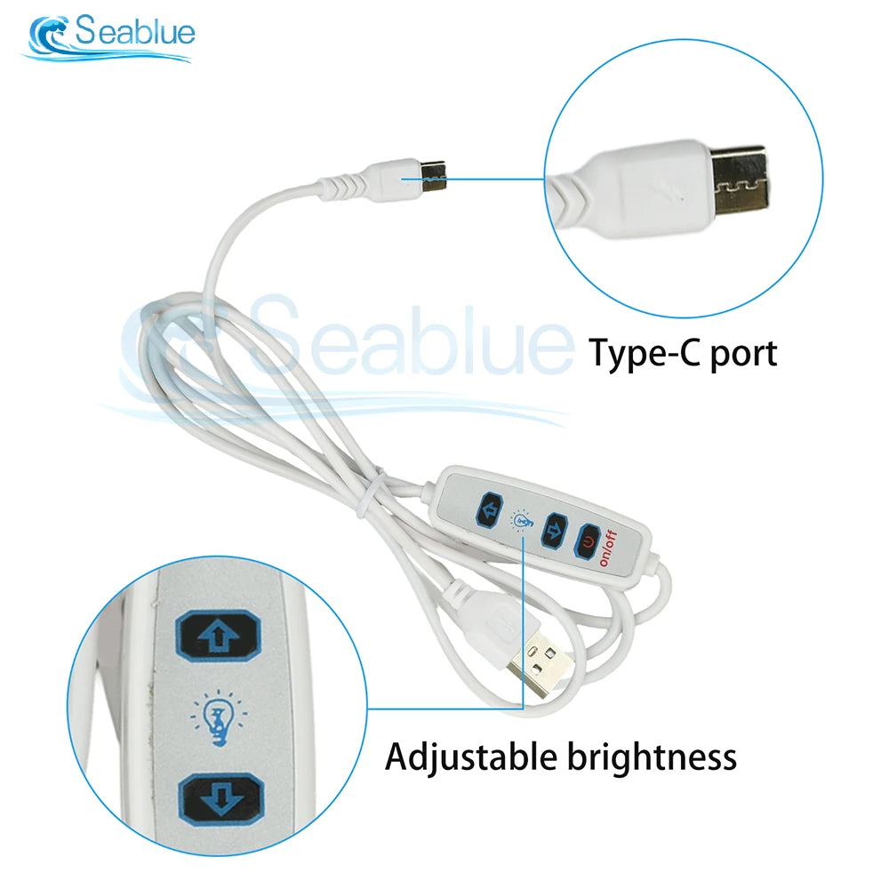 Panneau led blanc moderne réglable câble usb type interrupteur luminosité 120 led beads 156mm