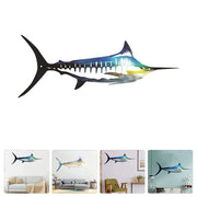 décoration murale poisson marlin bleu métal entrailles visibles nautique moderneintérieur extérieur
