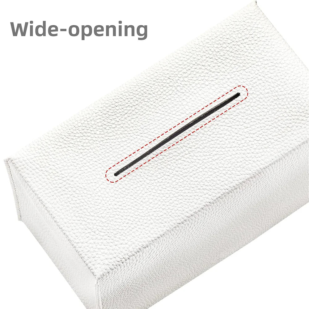 boîte mouchoirs simili cuir moderne blanc salon nuit vanity organizer support comptoir rembourrage hygiène