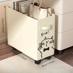 panier roulettes beige noir dessin chat fine organisation moderne adhésif sous articles divers