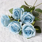bouquet roses artificielles blanc rouge feuilles vertes classique decoration maison anniversaire saint valentinintérieur