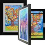 cadre enfant art aimant transparent moderne peinture dessin noir blanc