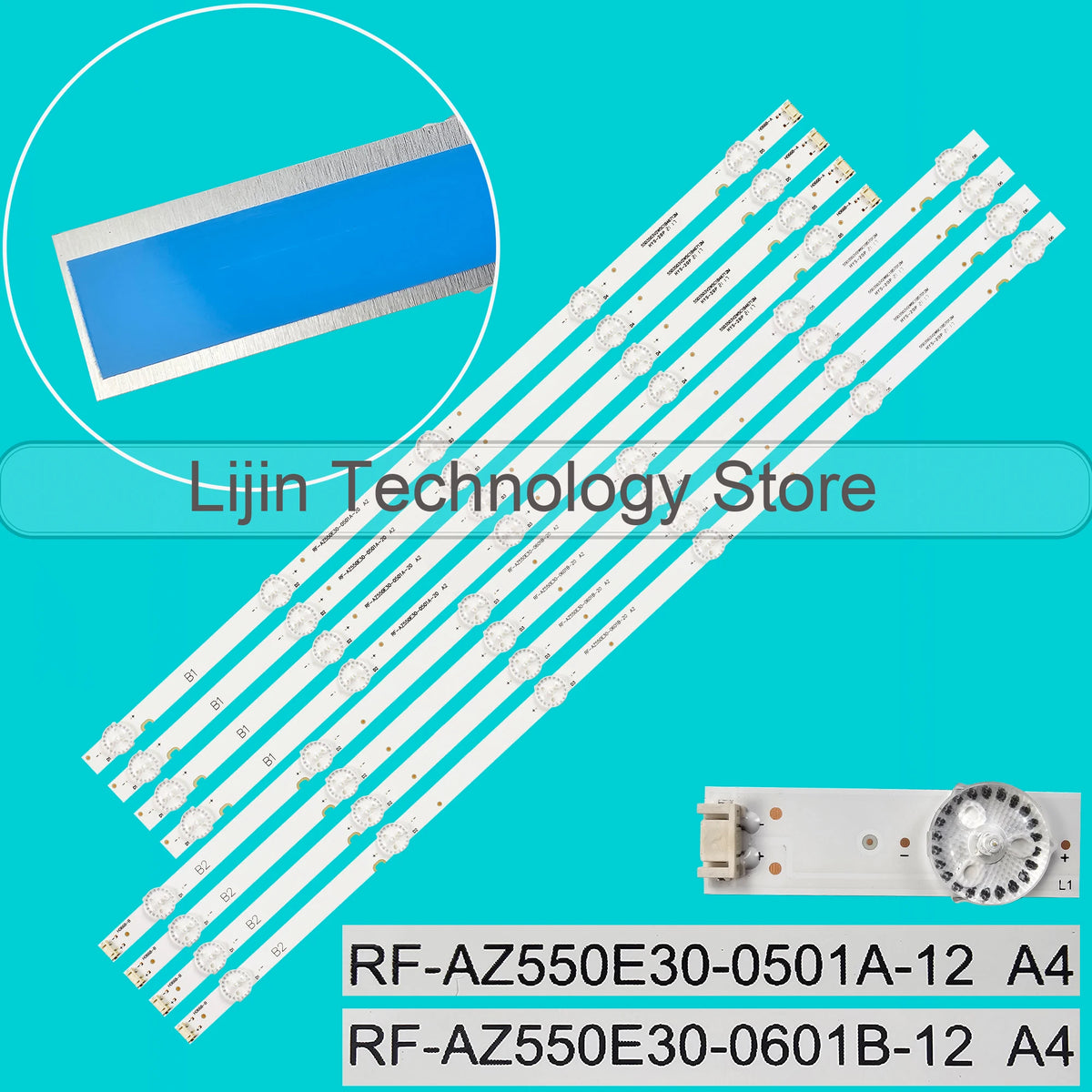 bande lumineuse led adhésive blanc bleu moderne connecteur led étiquette ref rxw