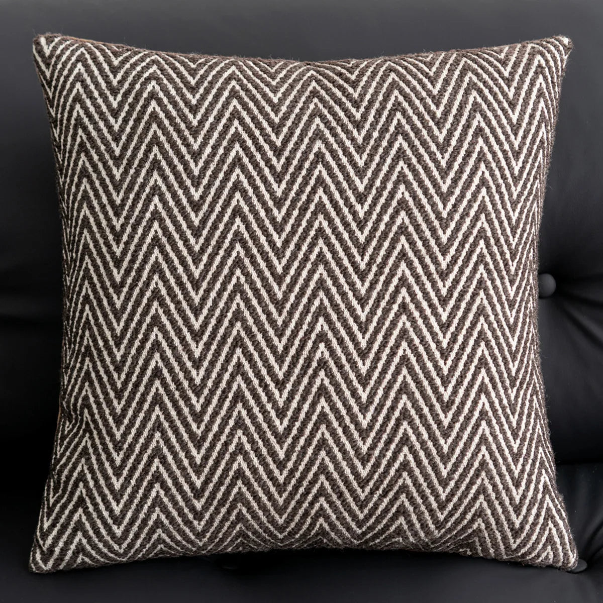 housse coussin polyester géométrique beige marron nordique contemporain adhésif tassel decoration intérieur voiture