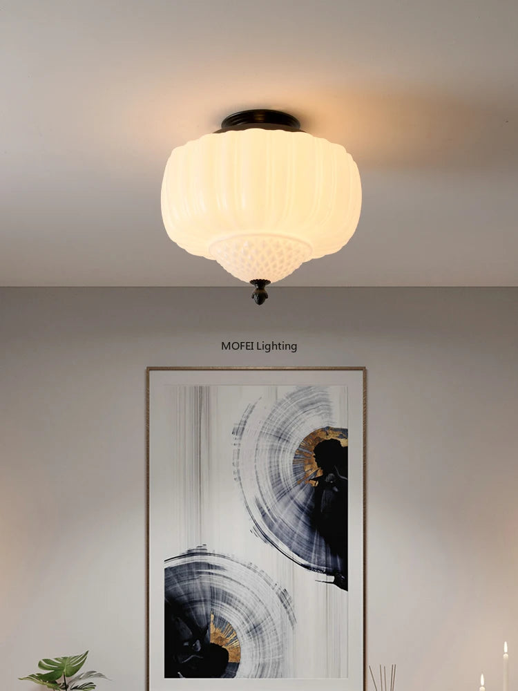lampe suspendue moderne blanc noir texture pointillisme chaînes facile chambre salon