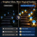 lumière solaire champignon 10 20 led bleu vert rouge orange points blancs moderneextérieurDecorationNoël
