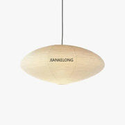 suspension lumineuse plissée blanc crème semi translucide minimaliste moderne chambre salon