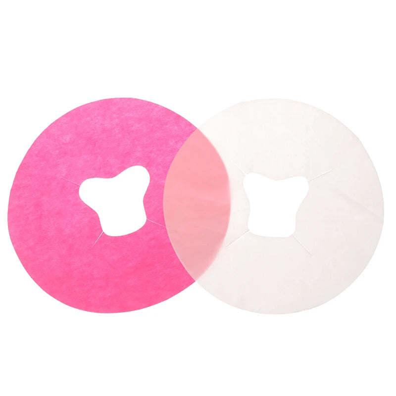 serviettes toilette blanches roses adhésives modernes pack 100 unies opaques