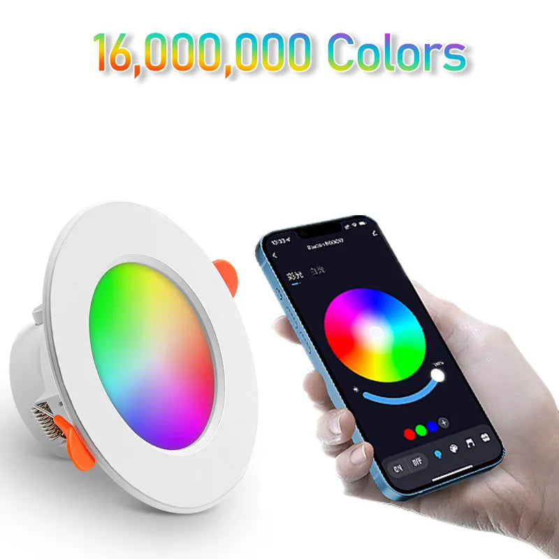 ampoule led intelligente 10w 15w blanc rgb cw tech app contrôle bluetooth voix