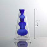 vases décoratifs modernes verre transparent couleur rose violet vert jaune bleu formes organiques arrondies