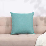 coussins carrés lin modernes bleu gris rose jaune décor intérieur extérieur sofa voiture