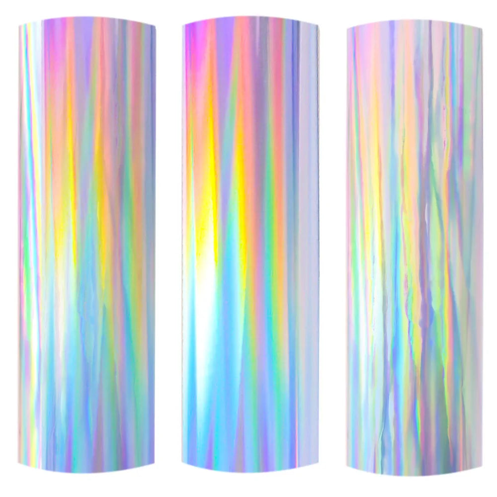 vinyle holographique multicolore rayures argentées adhésif décoration murale vitre fenêtre moderne brillant autocollant pvc
