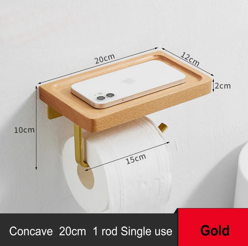 étagère murale moderne bois naturel adhésive téléphone portable papier toilette lunettes parfum minimaliste porte