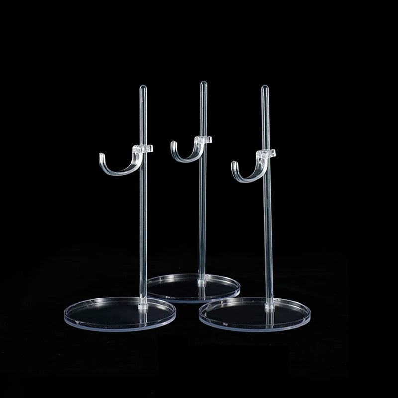 support poupée articulé plastique beige classique figurines 1/6 tringle base circulaire transparent