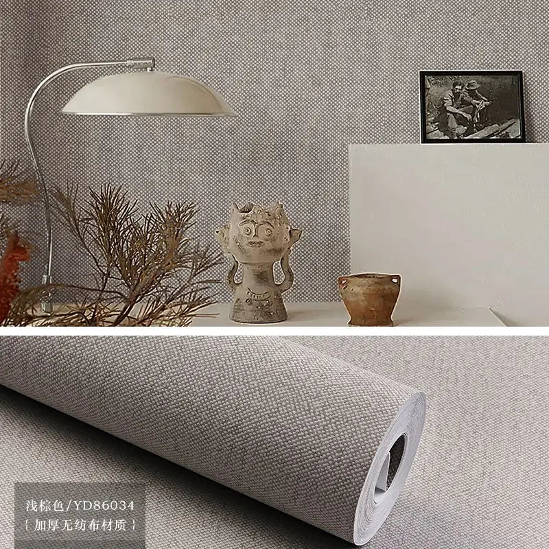 papier peint moderne minimaliste uni beige gris résistant humidité cuisine chambre salon
