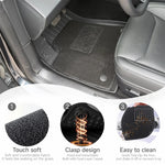 tapis sol voiture noir tissé logo clips moderne conducteur passager coffrearrière