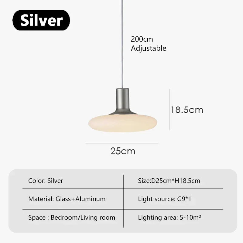 suspension lumineuse moderne blanc pendentif verre opaque câble électrique interrupteur universel chambre salon