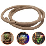 décoration terrarium naturelle corde flexible marron clair texture rugueuse imitation racines 3mètres fixations