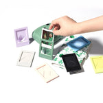 cadre photo minimaliste moderne jaune noir vert gris bleu clair rose violet posable photos