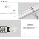 ruban led multicolore adhésif télécommande bluetooth application contrôle moderne lumineux découpable usb rechargeable