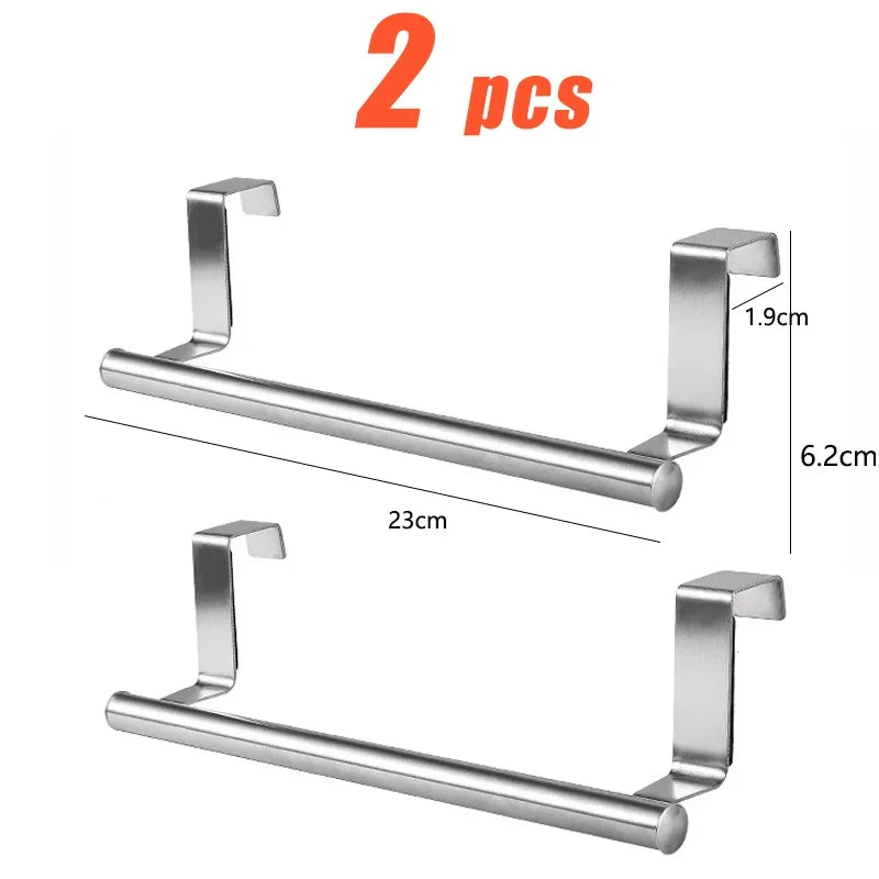 porte serviettes mural acier inoxydable moderne clips cuisine rayures grises geometriques