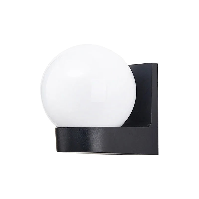 applique murale moderne extérieure aluminium noir blanc ip65 led hydrofuge fixe mur