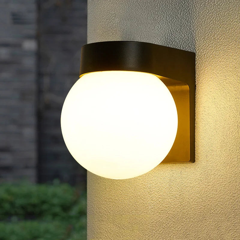 applique murale moderne extérieure aluminium noir blanc ip65 led hydrofuge fixe mur