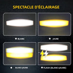 projecteurs led antibrouillard moto tout terrain interrupteur stroboscopique mode flash blanc jaune moderne