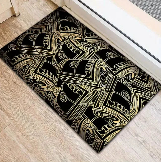 tapis moderne rose symbole dollar antidérapant résistant décoloration 30x50cm 40x60cm