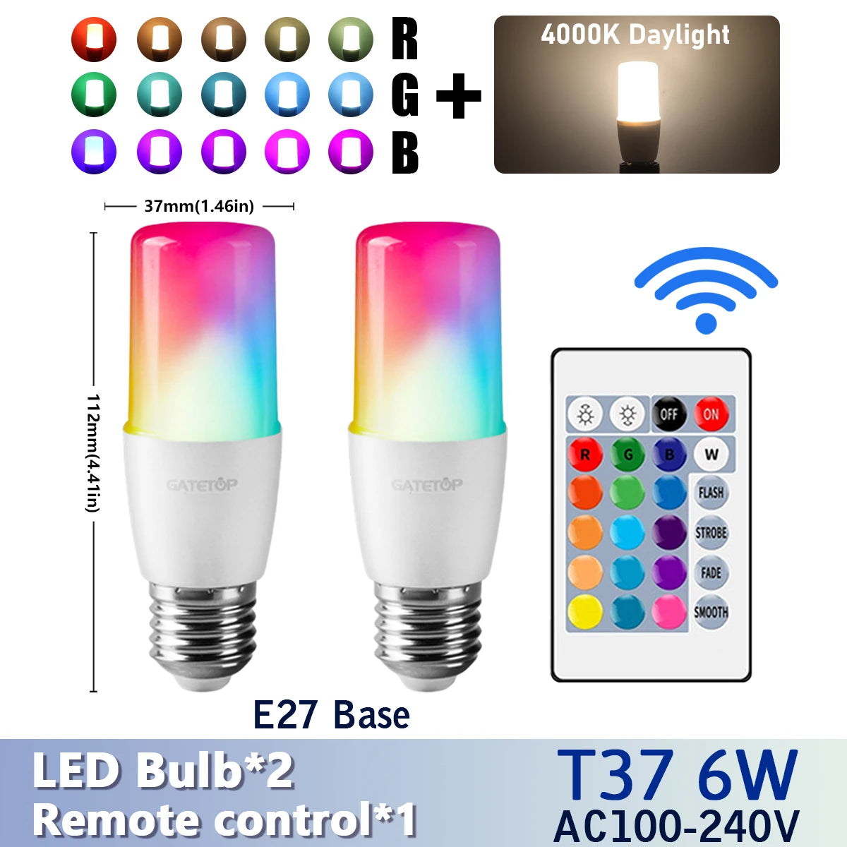 ampoule led rgb multicolore télécommande effet dynamique moderne lumiere variable 16 couleurs