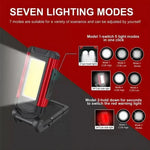 lampe travail led rechargeable clips magnétiques 2200mAh usb moderne rouge noir