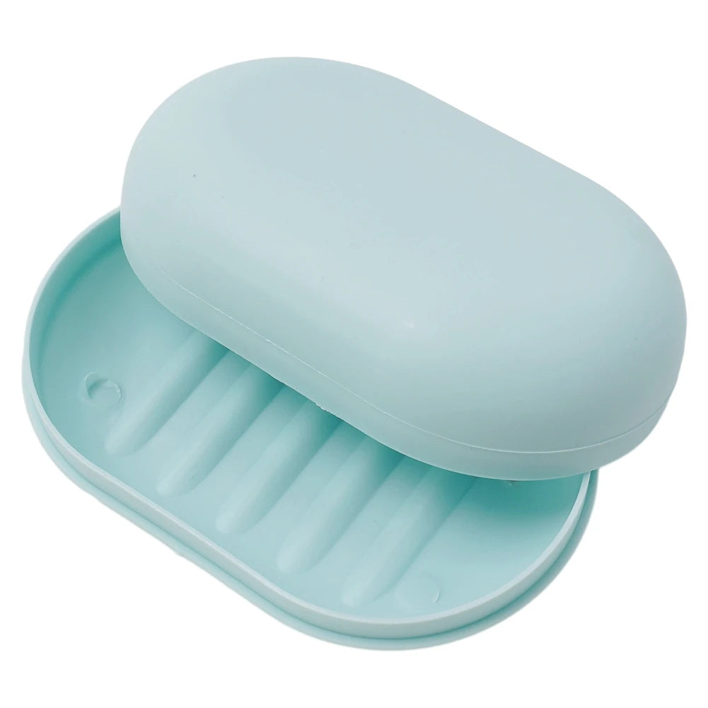 support savon moderne bleu clair rose pâle bleu foncé hermétique compact salle bain douche